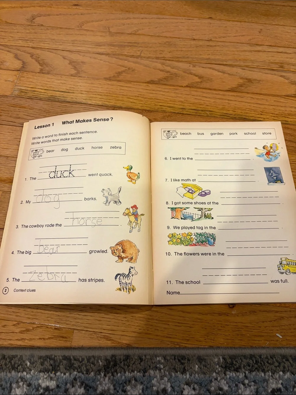 Vintage Comprehension Workbook A - Blue and Hide and Seek Educational Workbook